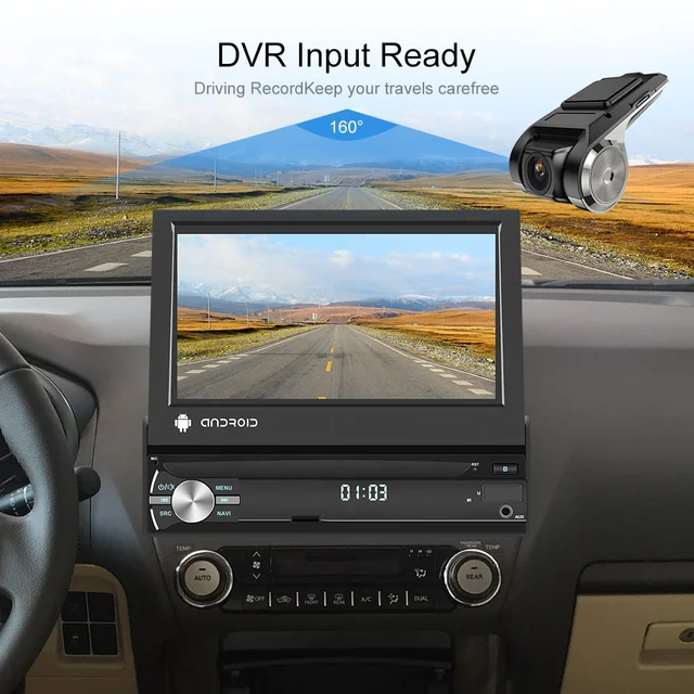 Multimedia player Android 8.1 1Din Touch screen GPS Wifi MP5 Bluetooth USB FM rear view camera