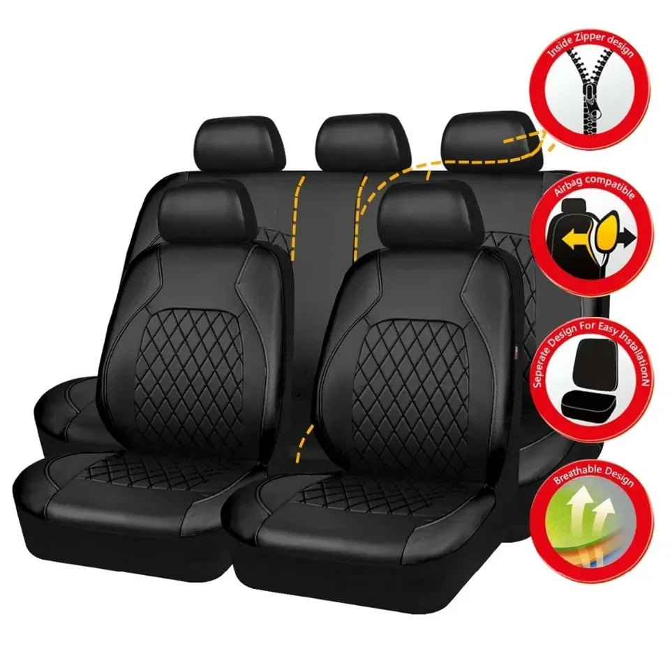 Conjunto de Lujo de Fundas de Asiento de Cuero: Eleva la Elegancia de tu Vehículo