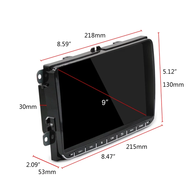 Volkswagen 2din Android Multimedia 2 Din 9 inch for VW, Skoda, Navigation, WIFI, 