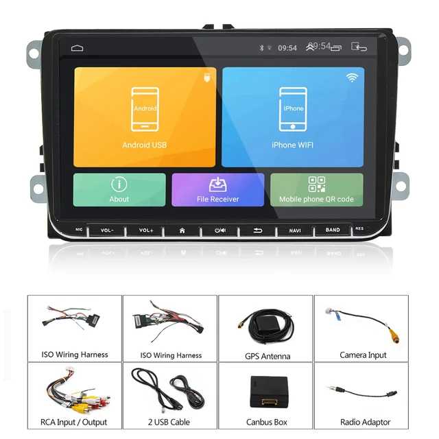Volkswagen 2din Android Multimedia 2 Din 9 inch for VW, Skoda, Navigation, WIFI, 
