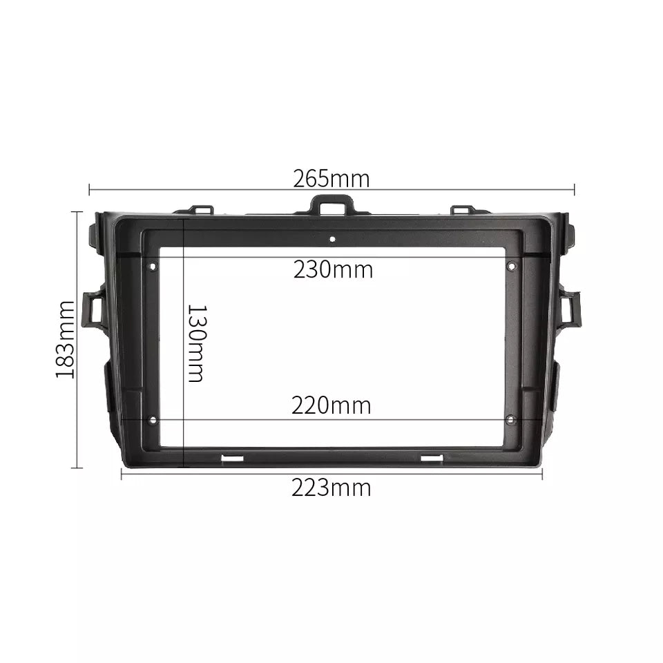 2008-2010 Toyota Corolla Double Din 9 Inch Dash Mount Trim Kit Frame